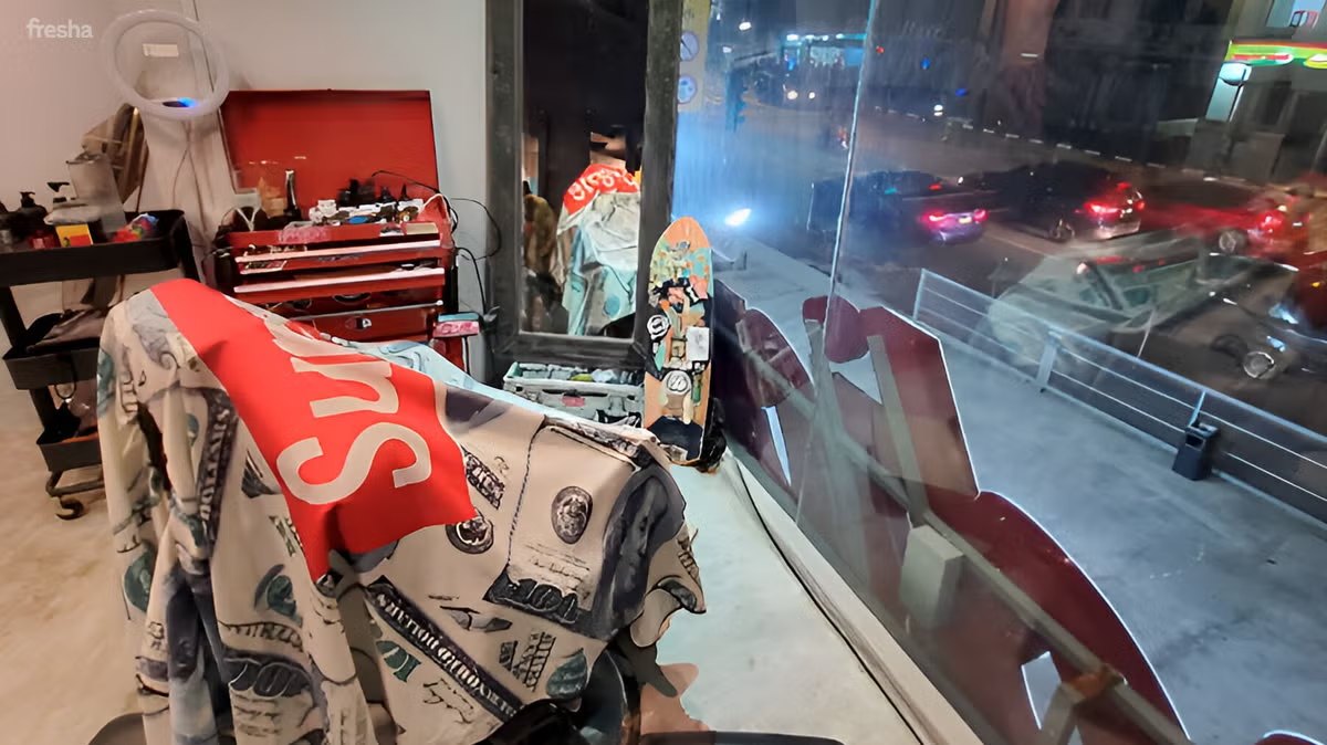 Barber station at Ace Studio, Kampung Baru